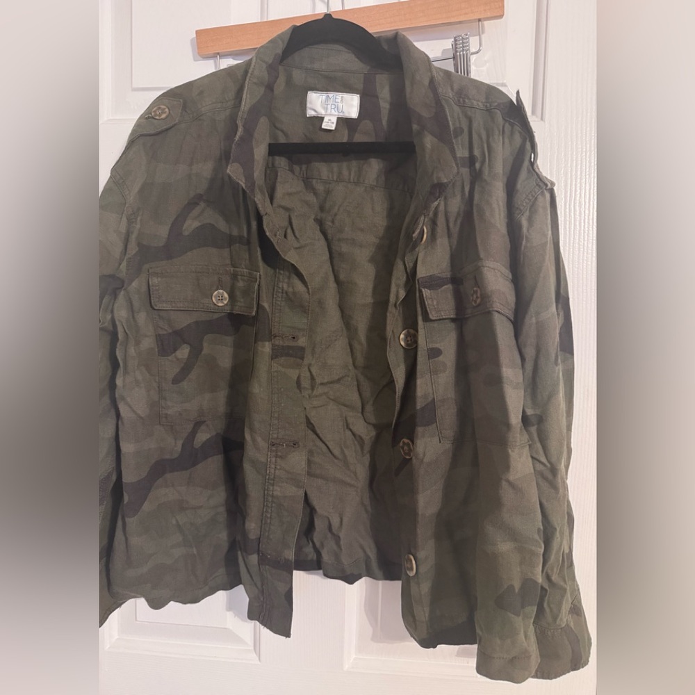Time and Tru Camouflage Utility Jacket